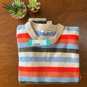 NWT - Madewell Calyse Striped Balloon Sleeve Sweater